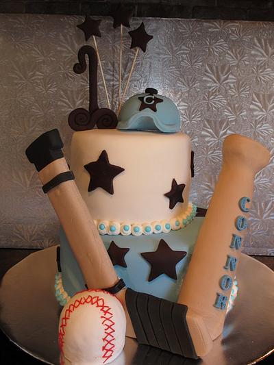 Hockey/Baseball 1st Birthday - Cake by Sharon