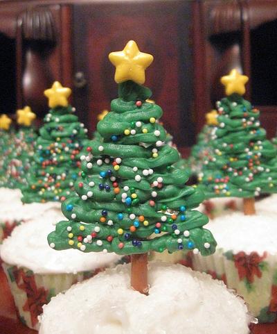 Christmas Tree Cupcakes - Cake by James V. McLean