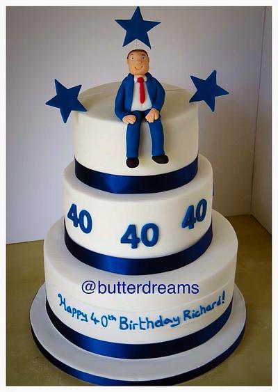 40th Birthday Cake - Cake by Butterdreamscakes