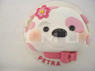 Video - Cake of Cute Head Dog - Cake by doces projectos MU