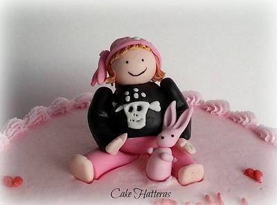 Pirate Girl and her pink fluffy bunny - Cake by Donna Tokazowski- Cake Hatteras, Martinsburg WV