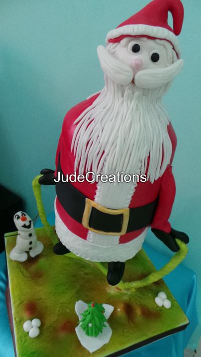 Skipping Santa with Olaf - Cake by JudeCreations