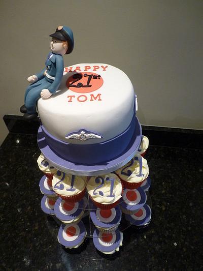 RAF themed Cake and Cupcakes - Cake by CodsallCupcakes