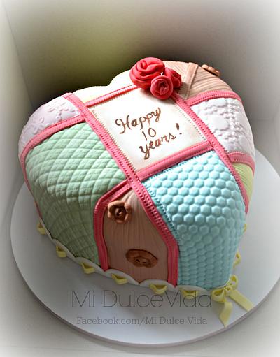 Quilted Heart Cake  - Cake by Pinklabel