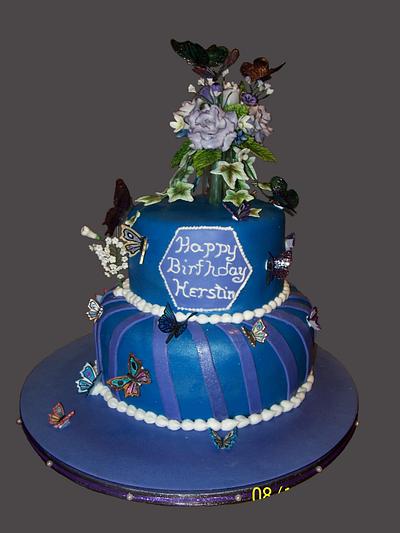 Butterflies and Flowers - Cake by Tammi