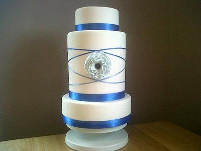 Blue Ruffle Bride - Cake by Gemma Coupland