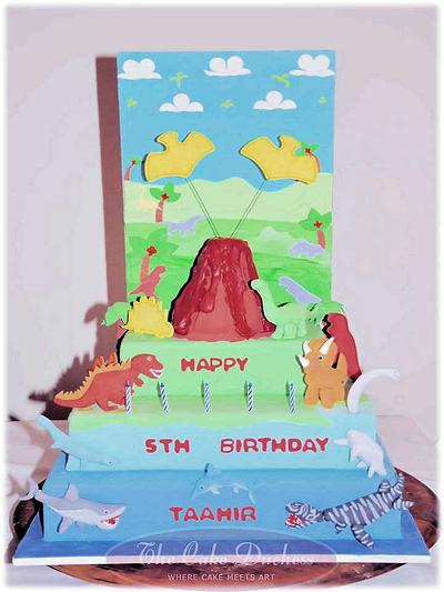 Dinosaur themed cake - Cake by Sumaiya Omar - The Cake Duchess 