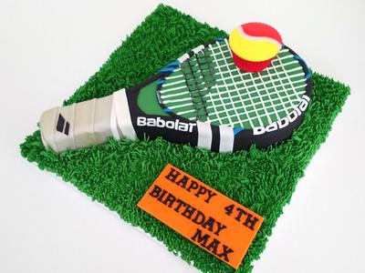 Tennis Racket Cake - Wimbledon Is Here! - Cake by Laras Theme Cakes
