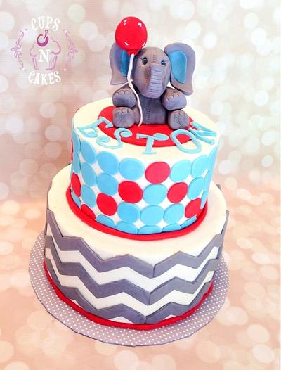 Eston's Elephant  - Cake by Cups-N-Cakes 