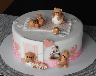 Double christening - Cake by MartaMc