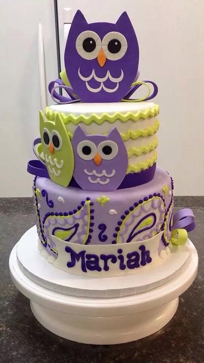Owl Birthday Cake - Cake by Melanie Mangrum