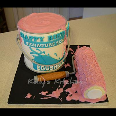 Paint Can Birthday cake - Cake by Kelly Stevens