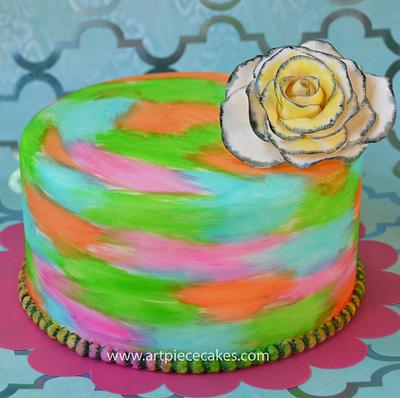 Hand Painted Colorful Cake - Cake by Art Piece Cakes