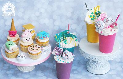 Milkshake cakes and cupcakes! - Cake by Jean A. Schapowal