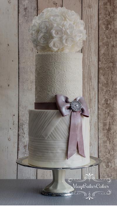 White Wedding Cake - Cake by MayBakesCakes