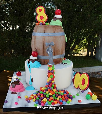 Skittles and ice-cream cake - Cake by Elaine Boyle....bakemehappy.ie