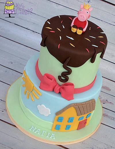 Princess Peppa gets muddy! - Cake by M&G Cakes