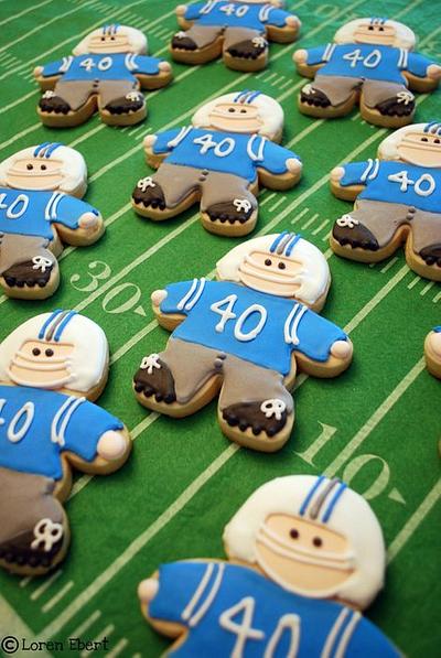 Football Player Cookies! - Cake by Loren Ebert