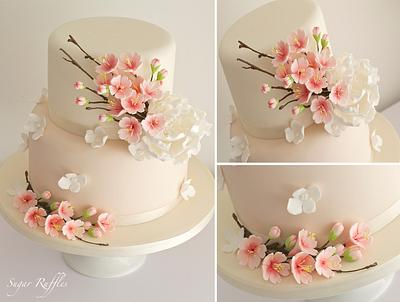 Cherry Blossom Cake- Super Cake Moms Collaboration - Cake by Sugar Ruffles