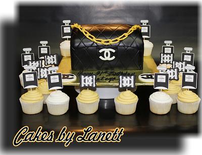 Chanel Purse Cake/Cupcakes - Cake by Lanett
