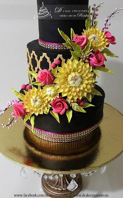 Dahilia & Roses - Cake by D Cake Creations®