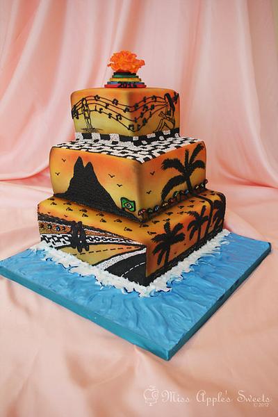 Ipanema Beach Wedding Cake - Cake by Karen Dourado