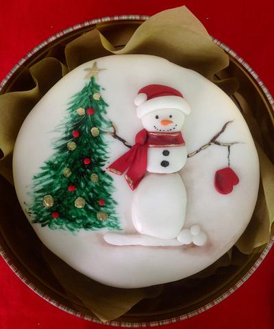 Snowman cake - Cake by Cláudia Oliveira
