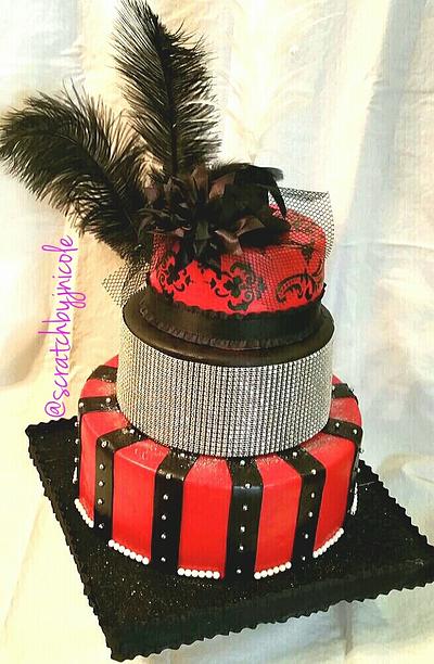 Burlesque Cake  - Cake by ScratchbyJnicole