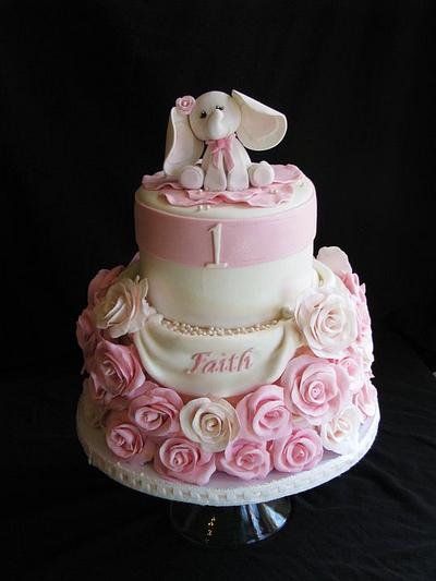 Elephant 1st Birthday - Cake by Sarah