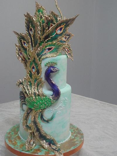 Peacock Glory  - Cake by Apsara's Cakes
