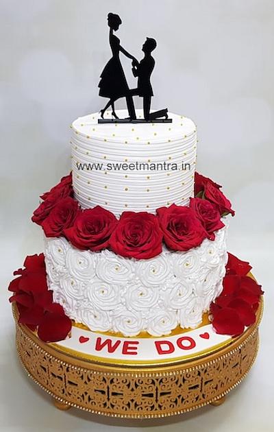 Proposal Rosy cake - Cake by Sweet Mantra Customized cake studio Pune