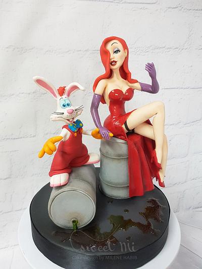 Roger and Jessica Rabbit  - Cake by Milene Habib