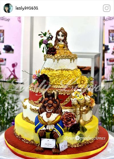 Belle and Beast cake - Cake by Lesly Fiorella Leyva Castro