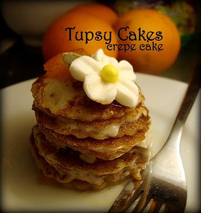 orange candieed crepe cake  - Cake by tupsy cakes