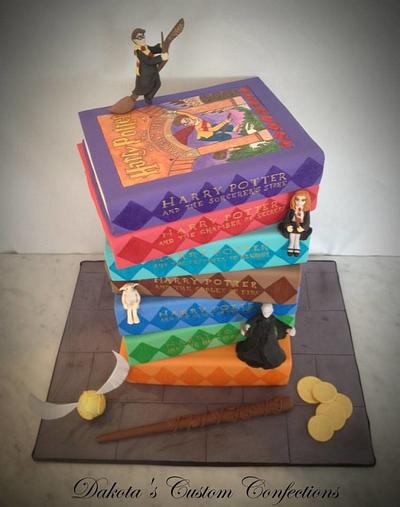 Harry Potter Stacked Book Cake - Cake by Dakota's Custom Confections