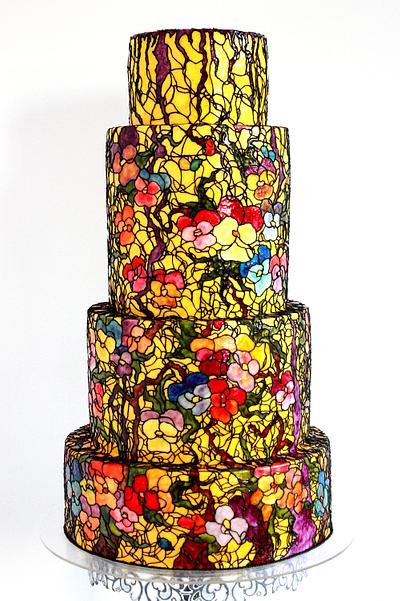 Pansies - Cake by Queen of Hearts Couture Cakes