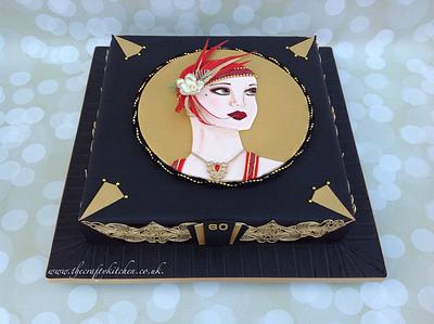 Art Deco Lady - Cake by The Crafty Kitchen - Sarah Garland
