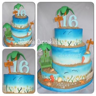 Beach cake - Cake by Jolirose Cake Shop