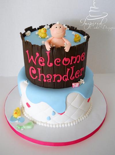 baby in a washtub  - Cake by InspiredCakeDesigns