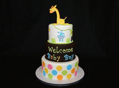 Giraffe Baby Shower Celebration - Cake by Elisa Colon