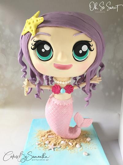 Chibi Style Mermaid Cake  - Cake by Cakes By Samantha (Greece)