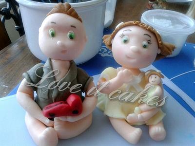 brother and sister cake topper - Cake by Love it cakes