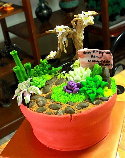 Dish Garden cake - Cake by The cake magic by Daryl Tsuruoka