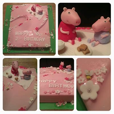 Peppa Pig 2nd Birthday Cake - Cake by Sarah's Crafty Cakes