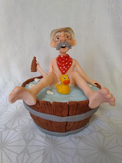 Man in tub 😂 - Cake by Petra