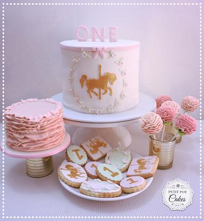 Carousel Horse themed party table treats - Cake by Nipuni Sangakkara - Petit Pot Cakes