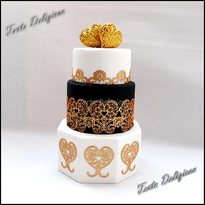 Hearts of Gold - Cake by Torta Deliziosa