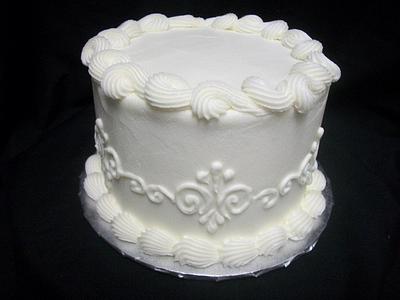Single Tier Buttercream Wedding Cake  - Cake by caymancake