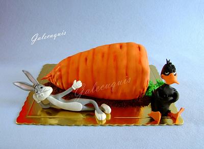 Carrot cake: Bugs Bunny and Daffy Duck - Cake by Gardenia (Galecuquis)