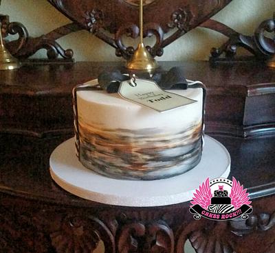Masculine Hand Painted Birthday Cake  - Cake by Cakes ROCK!!!  